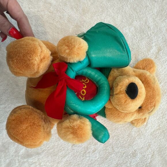 Disney Christmas X-mas Winnie The Pooh W/ Trumpet 12" Plush Doll - Picture 4 of 8